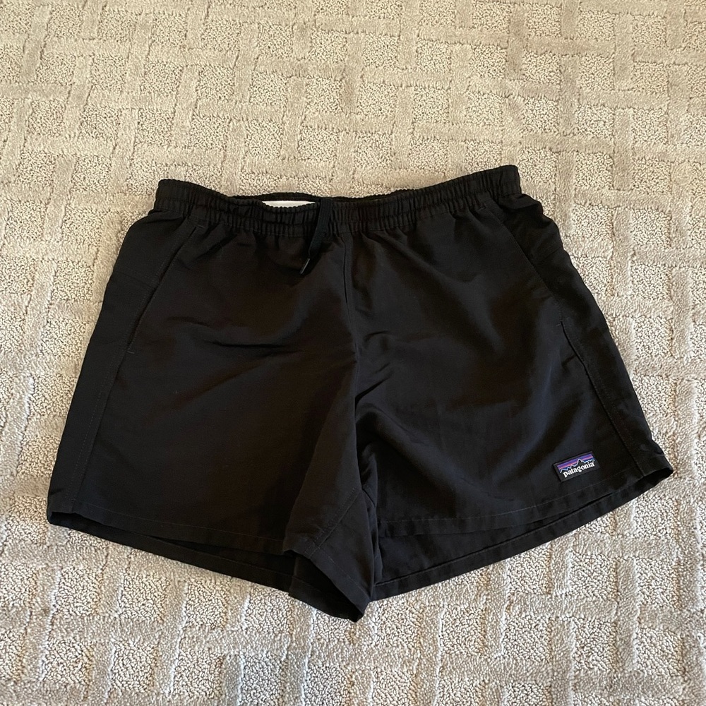 Patagonia women’s baggies S black tie waist